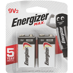Energizer 9V Max Battery 2Pk