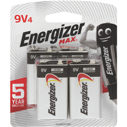 Energizer Max 9V Battery 4PK
