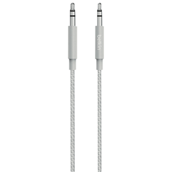 Belkin 3.5mm Aux Premium Braided Cable (Silver)
