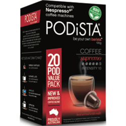 PODiSTA Supremo Coffee Pods 20pk
