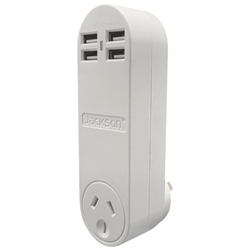 Jackson 4 Rapid USB Charger with Mains Power Outlet 4 Amp