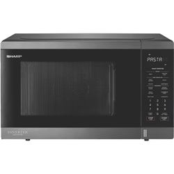 Sharp 1200W Inverter Microwave - Black S/Steel