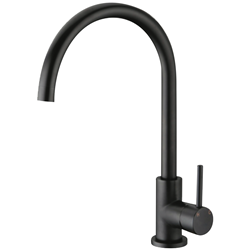 Hafele Matt Black Gooseneck Mixer Tap