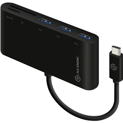 Alogic USB-C Card Reader w/ 3 USB-A Port