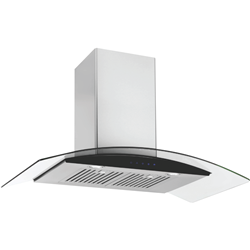 Emilia 90cm Curved Glass SS Canopy Rangehood