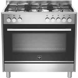 La Germania Futura 90cm Dual Fuel Upright Cooker - Stainless Steel