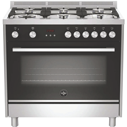 La Germania Futura 90cm Dual Fuel Upright Cooker - Stainless Steel