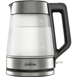 Sunbeam 1.7 Litre Morning Frost Glass Kettle