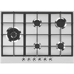 Smeg 72cm Classic Gas Cooktop - left wok