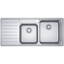Franke BELL Inset SinkDouble Bowl Sink with Drainer Overall 1080mm Width