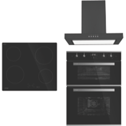 Omega 60cm Double Oven Electric Cooking Pack