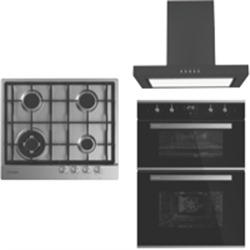 Omega 60cm Double Oven Gas Cooking Pack