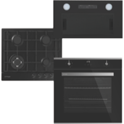 Omega 60cm Pyrolytic Oven + Gas Cooktop Cooking Pack