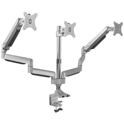 Ergovida Gas Spring Triple Monitor Arm with USB & Media Port
