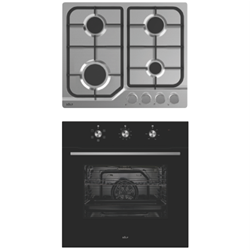 Solt 60cm Gas Cooking Pack: (GGSO605MB + GGSCG604S)