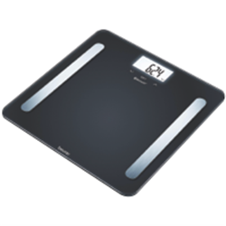 Beurer Bluetooth Glass Body Fat Scale - Black