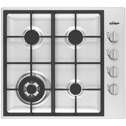 Chef 60cm Gas Cooktop Stainless Steel