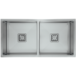 Hafele Squareline Sink G3 Double Lines Stainless Steel