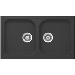 Hafele Quartz Sink G2 Double Bowl Onyx