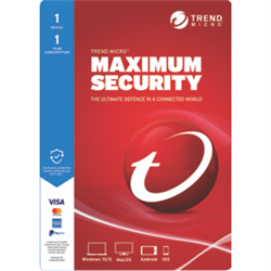 Trend Micro Maximum Security 1 Device 1 Year