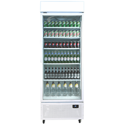 Bromic 659L Upright Display Fridge with Lightbox White