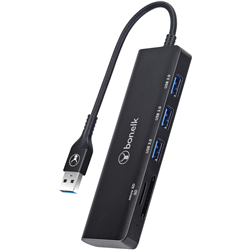 Bonelk USB-A to 3 x USB 3.0 SD/TF Logelife Hub