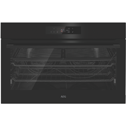AEG 90cm SteamBake Multifunction 15 Black Oven