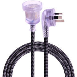 Crest Decord Braided Extension Lead 3m (Black)