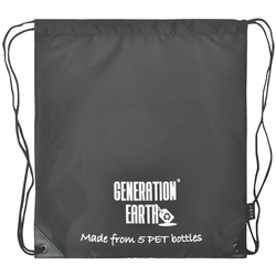 Generation Earth Recycled Drawstring Bag (Black)