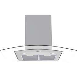 Solt 90cm Curved Glass Canopy Rangehood Stainless Steel