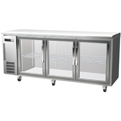 Panasonic Commercial 3 Glass Door Underbench Slimline Chiller