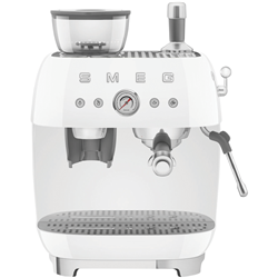 Smeg 50's Style Espresso Machine With Built in Grinder White