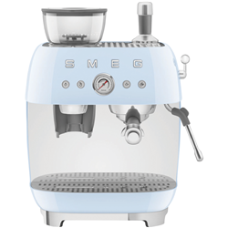 Smeg 50's Style Espresso Machine With Built In Grinder Pastel Blue