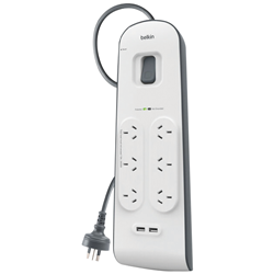 Belkin SurgePro 6-Outlet Surge Protector with Dual USB-A