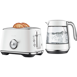 Breville Luxe Crystal Kettle And Toaster Select Bundle Sea Salt